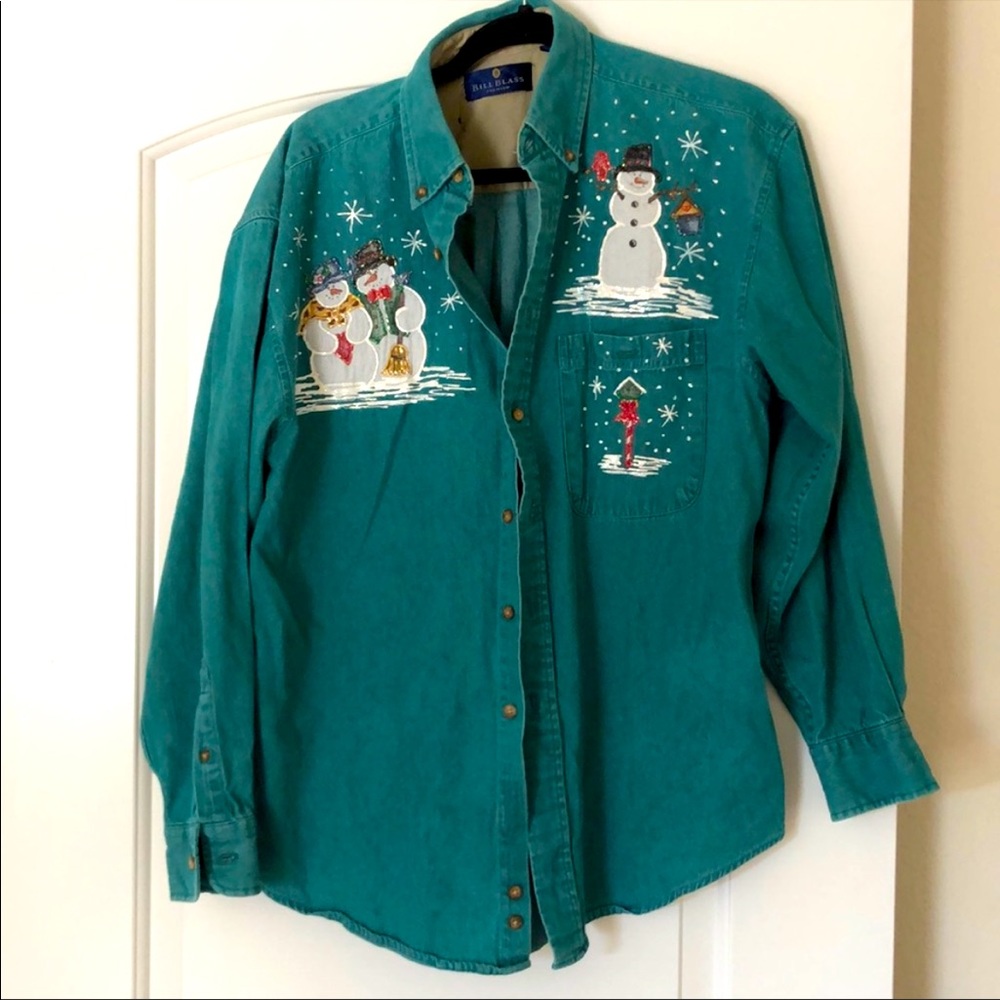Women’s Christmas Button Up